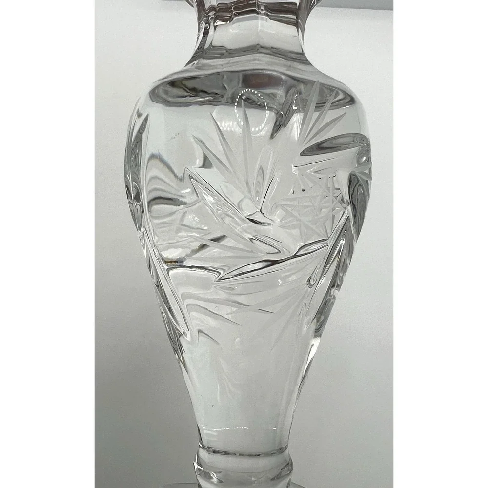 Eleanor American Cut Vintage Crystal Taper Candle Holders 5.5